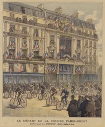 Der Start des Paris-Brest-Radrennens